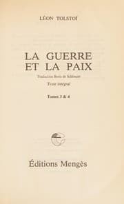 Tapa de La Guerre et la paix