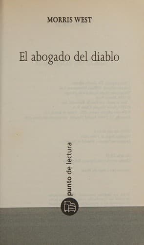 Tapa de El abogado del diablo