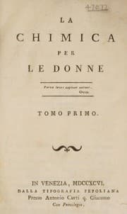 Tapa de La chimica per le donne ...