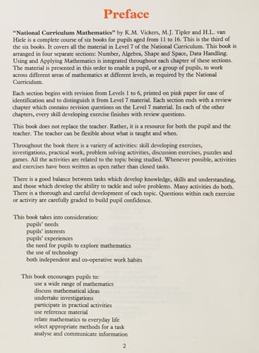 Tapa de National curriculum mathematics