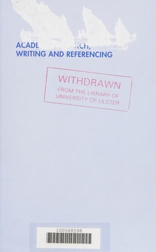 Tapa de Academic reading, writing, and referencing