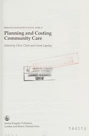 Tapa de Planning and costing community care