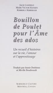 Tapa de Bouillon de Poulet Pour l'âme des Ados Dans les Moments...