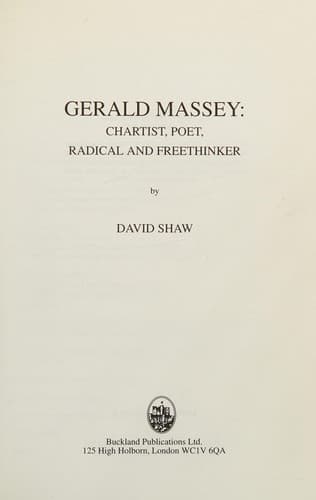 Tapa de Gerald Massey