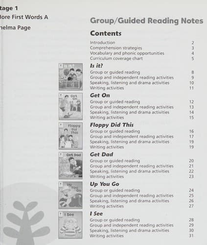 Tapa de Group/Guided Reading Notes, Stage 1+ - More First Sentences A