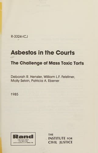 Tapa de Asbestos in the courts
