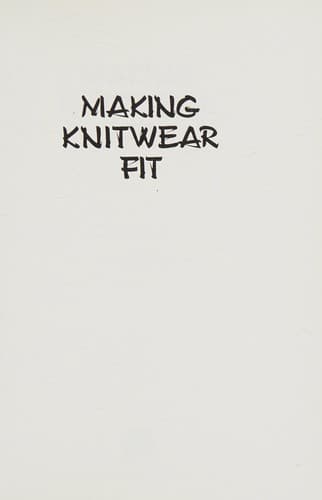 Tapa de Making Knitwear Fit