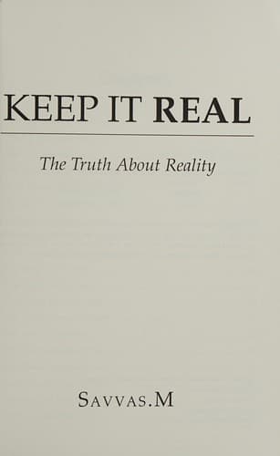 Tapa de Keep It Real