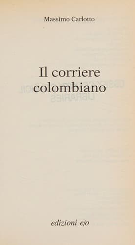 Tapa de Il corriere colombiano
