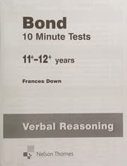 Tapa de Bond 10 minute tests 11+-12+ years