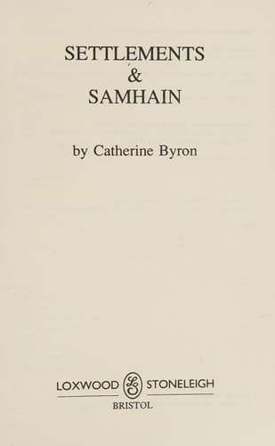 Tapa de Settlements ; &, Samhain