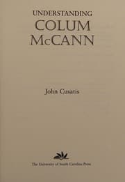 Tapa de Understanding Colum McCann