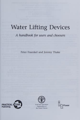 Tapa de Water lifting devices