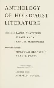 Tapa de Anthology of holocaust literature