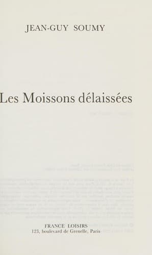 Tapa de Les moissons délaissées