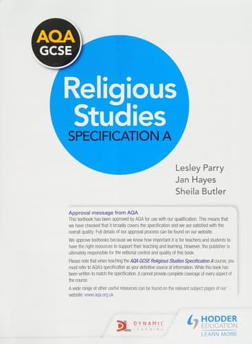 Tapa de AQA GCSE Religious Studies Specification A