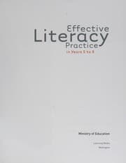 Tapa de Effective literacy practice in years 5 to 8