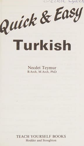 Tapa de Quick and Easy Turkish