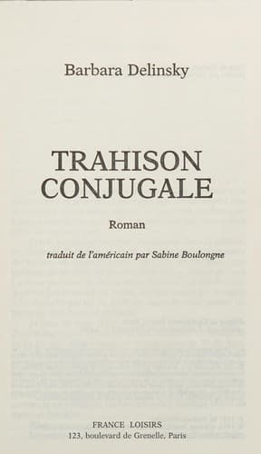 Tapa de Trahison conjugale