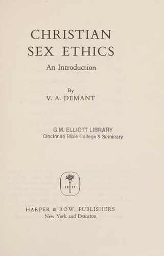 Tapa de Christian sex ethics