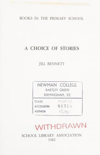 Tapa de A choice of stories