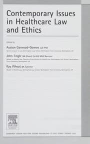 Tapa de Contemporary issues in healthcare law and ethics