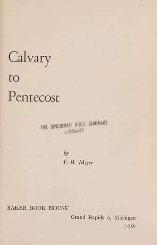 Tapa de Calvary to Pentecost