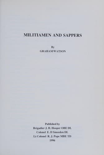 Tapa de Militiamen and sappers
