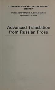Tapa de Advanced translation from Russian prose