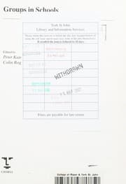 Tapa de Groups in schools
