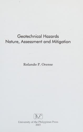 Tapa de Geotechnical hazards