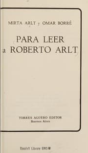 Tapa de Para leer a Roberto Arlt