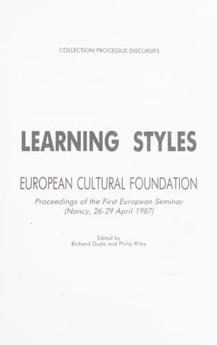 Tapa de Learning styles