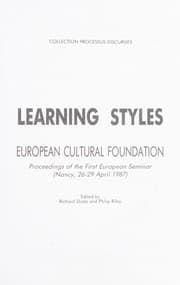 Tapa de Learning styles