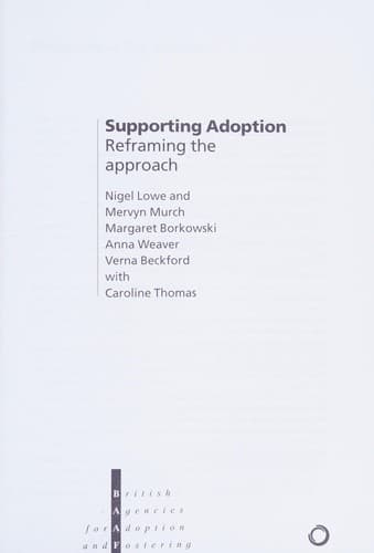 Tapa de Supporting Adoption