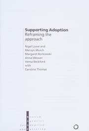 Tapa de Supporting Adoption