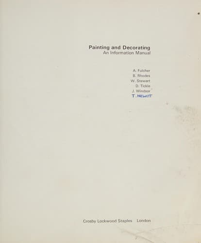 Tapa de Painting and decorating