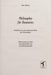 Tapa de Philosophie Für Dummies