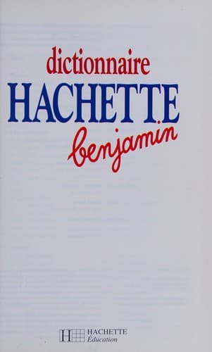 Tapa de Dictionnaire Hachette benjamin