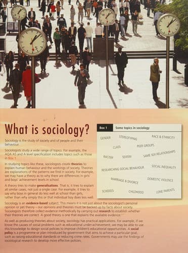 Tapa de As Level Sociology