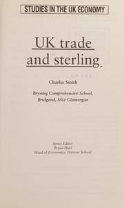 Tapa de UK Trade and Sterling (Studies in the UK Economy)