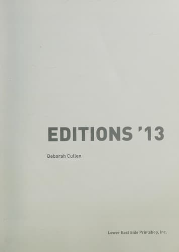 Tapa de Editions '13