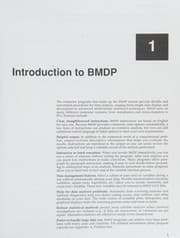 Tapa de BMDP statistical software manual