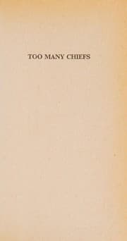 Tapa de Too many chiefs