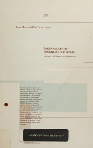 Tapa de Parental leave--progress or pitfall?
