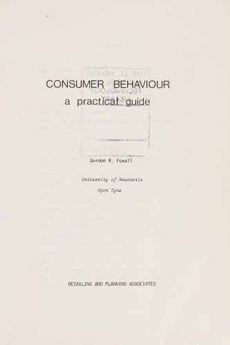 Tapa de Consumer behaviour