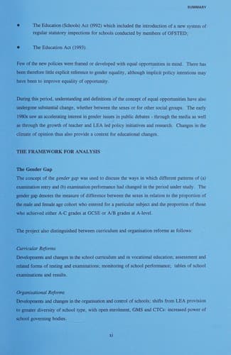 Tapa de Educational reforms and gender equality in schools