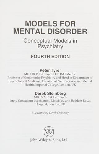 Tapa de Models for mental disorder