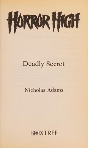 Tapa de Deadly secret