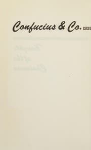 Tapa de Confucius & Co., thoughts of the Chairman